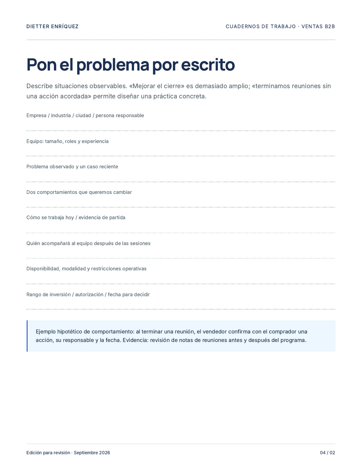 Vista previa de Un mejor brief de capacitación